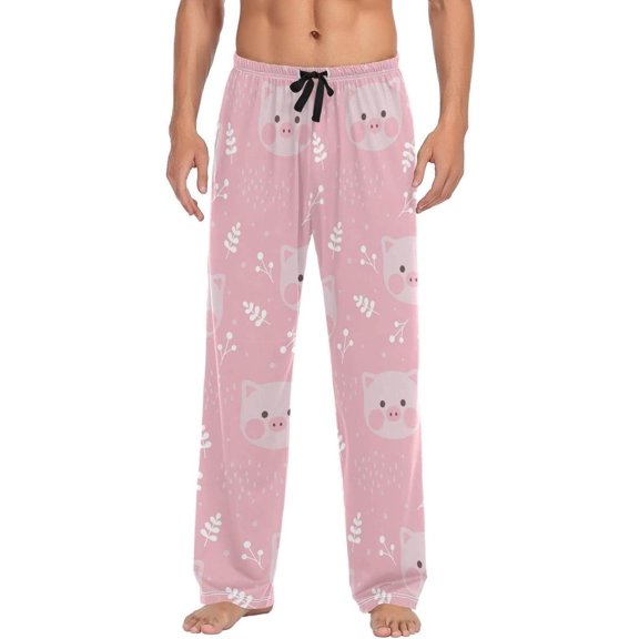 GZHJMY Pig Pajama Pants for Men, Lounge Pants Lightweight Men Pajama Bottoms with Drawstring Pockets, Christmas New Year Birthday Gifts, XX-Large