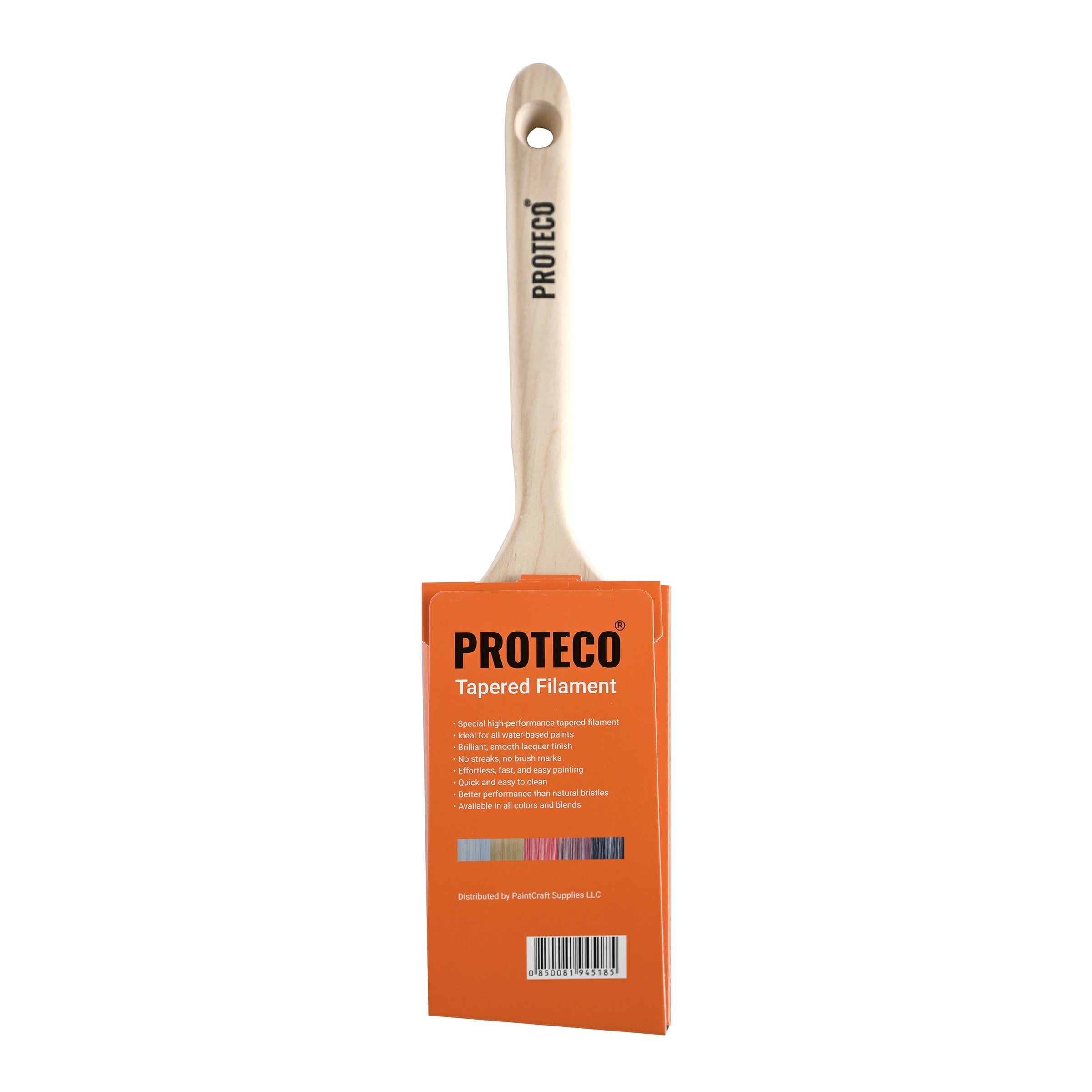 Proteco 3 in. Angled Premium Polyester Long-Handled Tapered Filament Angle Sash Brush