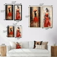 thumbnail image 4 of Designart "Red Timeless Glamour Painting II" Fashion Framed Wall Art Set Of 2 - Red Fashion Framed Canvas Set For Living Room Decor, 4 of 7