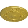 thumbnail image 3 of Ekena Millwork 27"OD x 1 1/8"P Flower Ceiling Medallion (Fits Canopies up to 3 7/8"), Hand-Painted Rich Gold, 3 of 6