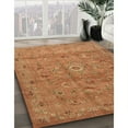 thumbnail image 3 of Ahgly Company Machine Washable Indoor Square Contemporary Orange Area Rugs, 7' Square, 3 of 7