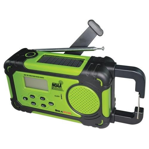 Emergency Alert Radio and Flashlight, Lime Green