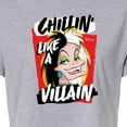 thumbnail image 3 of Disney Villains - Cruella Chillin Like A Villain - Juniors Cropped Cotton Blend T-Shirt, 3 of 5