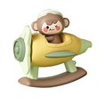 thumbnail image 4 of Whistle Plane, Musical Cartoon Monkey Plane Whistle  for Home for Over 4 Months Baby Pink,Blue,Green, 4 of 8