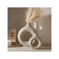 thumbnail image 1 of 1pc Solid Color Flower Vase, Modern White Porcelain Flower Arrangement Container, For Home Decor, 1 of 5