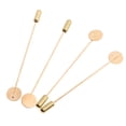 thumbnail image 3 of 10 Pieces Round Blank Setting Disc Stick Hat Pin for Findings Glue - Gold 7cm, 3 of 6
