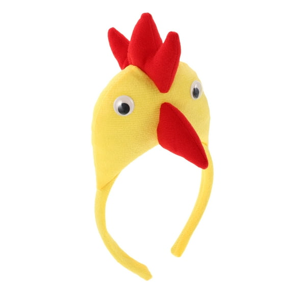 Soimiss Fashionable Chicken Hairband Plush Material Party Headwear for Adults
