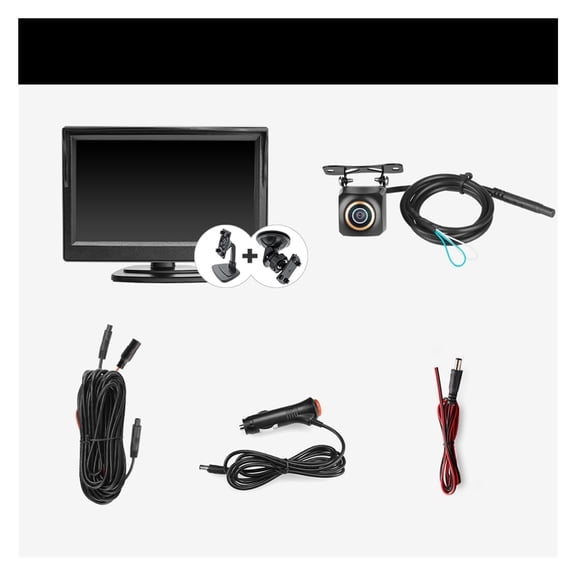 5 Inch AHD 4Pin Car Monitor For 1080P High Definition 170 Degree Night Vision Vehicle Rear View Camera Easy Installation ,Easy to Operate