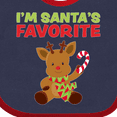 thumbnail image 4 of Inktastic I'm Santa's Favorite Reindeer Boys or Girls Baby Bib, 4 of 4