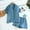 Blue, variant on Women Crepe Summer Thin Soft Seersucker Lapel Short Sleeved Shorts Loving Home Wear Pajamas Set Jumpsuit Pajamas for Women Women Pajamas Set Pajamas Shop Store Plaid Pajama Set for Women Women Pajamas