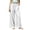 White, variant on Dagugfen Pajama Pants for Women Elastic Waist Wide Leg Loose Fitted Satin Comfy Casual Pants Home Loungewear Trousers