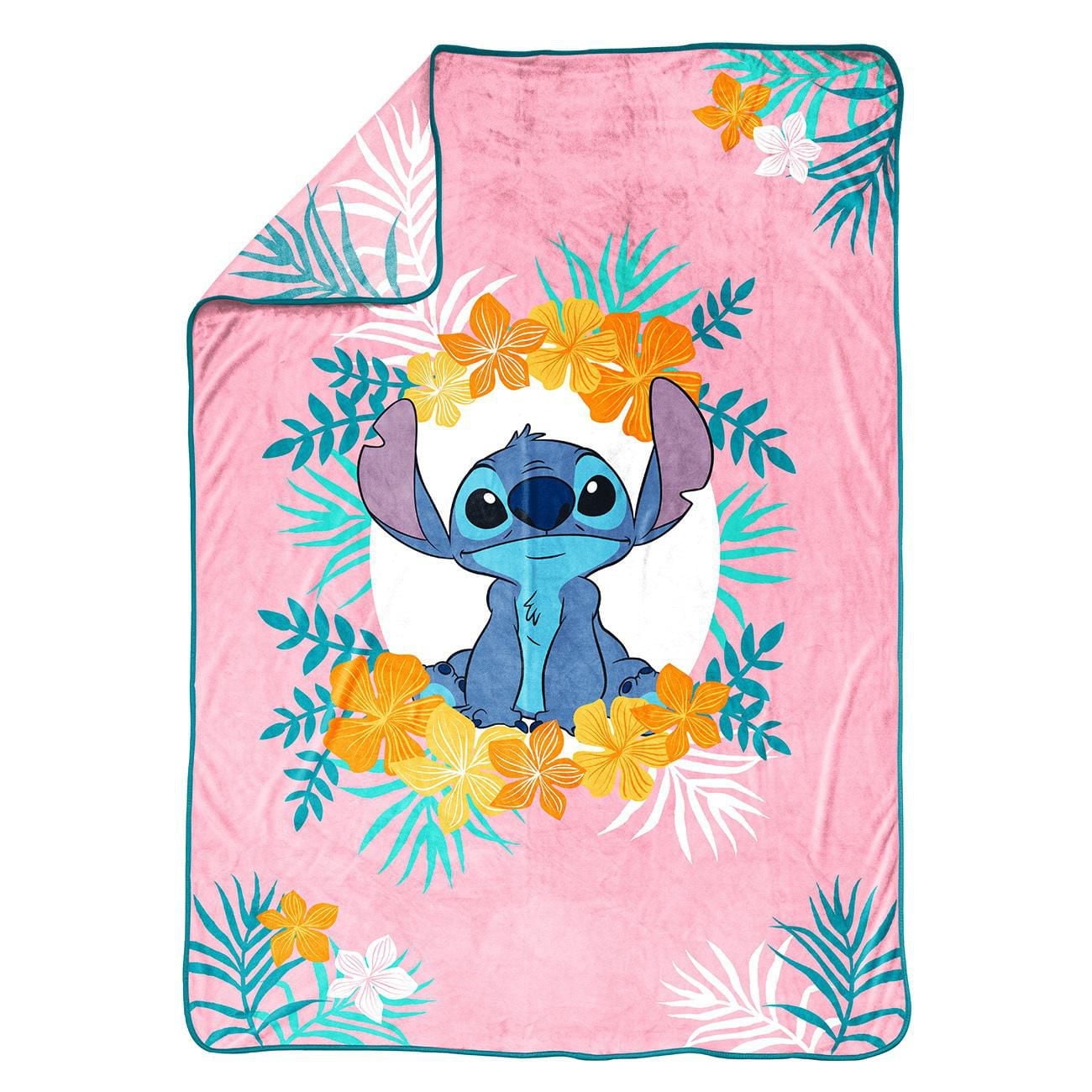 Lilo & Stitch Tropical Floral Fleece Blanket