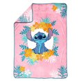 thumbnail image 2 of Lilo & Stitch Tropical Floral Fleece Blanket, 2 of 3