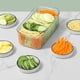 thumbnail image 3 of Picadora de Verduras, Trituradoras con Recipiente Transparente, Rallador de Alimentos Manual Multifuncional, Herramienta de Corte de Cocina Desmontable B, 3 of 5