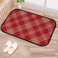 thumbnail image 5 of Floor Door Mats Bath Rugs Tartan Scottish Traditional Bathroom Carpet Non-Slip Absorbent for Entryway Indoor 36x24in Carpet Runner, 5 of 7