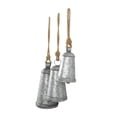 thumbnail image 6 of DecMode Tibetan Inspired Silver Metal Conical Decorative Cow Bells with Jute Hanging Rope, 3 Count, 6 of 12