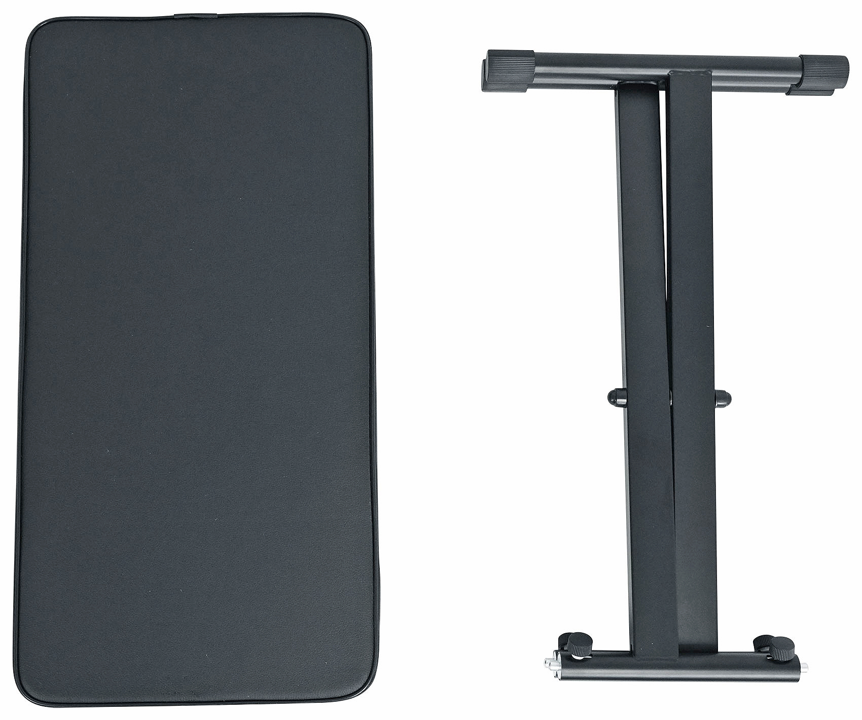 Rockville RKB61 V2 Adjustable X-Style Keyboard Bench, 3-Inch Padded Seat, Quick-Release Foldable Design, Black