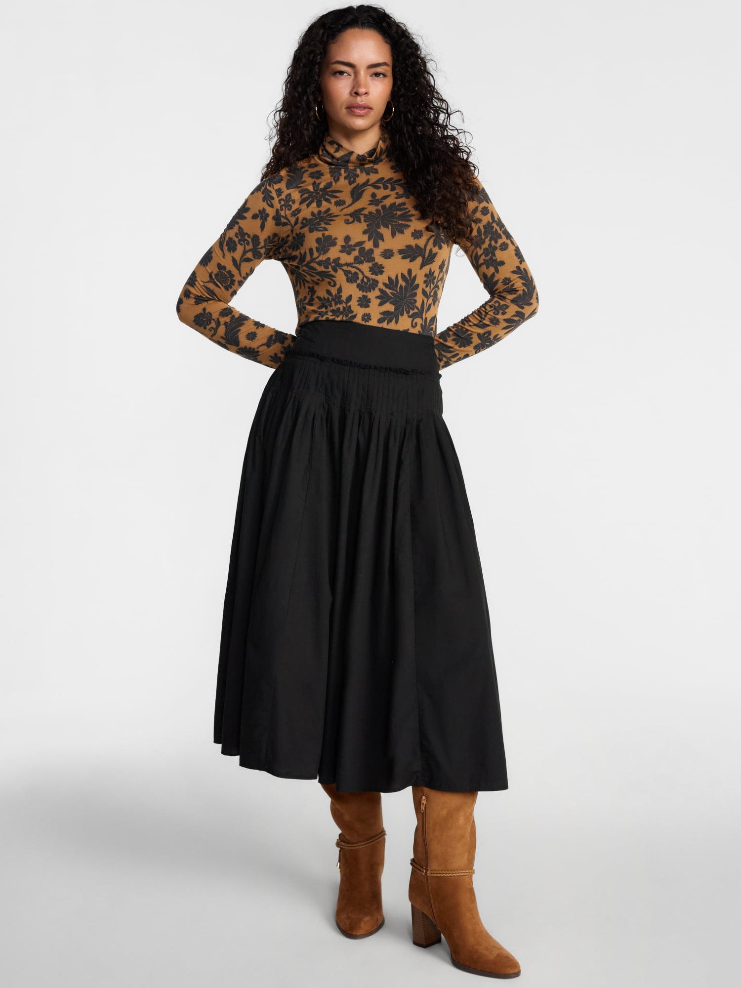 Scenario Women's and Women's Plus Drop Waist Skirt, Sizes 0-28W