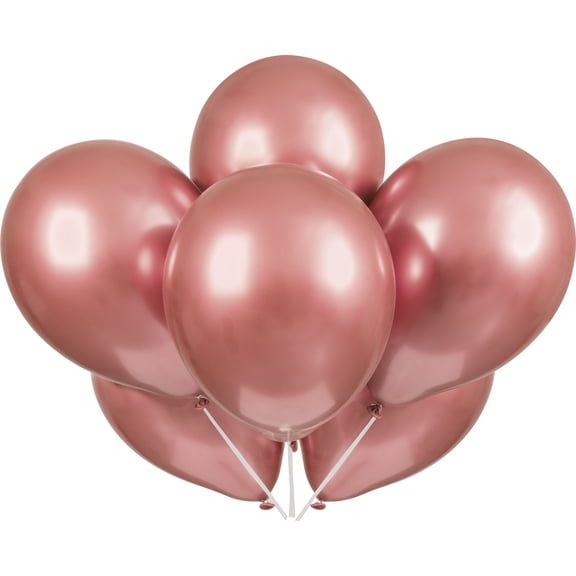 Latex Metallic Balloons, Rose Gold, 11in, 25ct