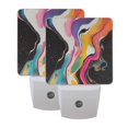 thumbnail image 6 of Yayeee LED Plug in Night Light for The Home with Auto Dusk to Dawn Light Sensors, 2 Pack, Colorful Black, 6 of 6
