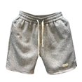 thumbnail image 4 of Athletic Shorts Men Solid Color Drawstring Summer Outdoor Casual Loose Fit Elastic Waist Cropped Pants Sweat Shorts Men, 4 of 4