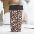 thumbnail image 6 of Uemuo rock record music Skull Print Carry Insulated Coffee Mug, Travel Mug with Hidden Handle, Insulated Coffee Flask, Leak-proof Travel Mug Insulated Mug for Office, 6 of 8