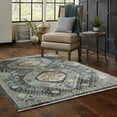 thumbnail image 2 of Oriental Weavers Aberdeen Area Rug - 7150B - 6'7" x 9'6" - in Blue/ Gold - Vintage Inspired, Stain Resistant, Family and Pet Friendly , Dining, Living Room Rug, 2 of 10