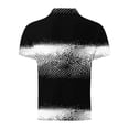 thumbnail image 5 of ZunFeo Mens Big and Tall Performance Polo Shirt Short Sleeve Moisture Wicking Gradient Print Black,Size 2XL, 5 of 5
