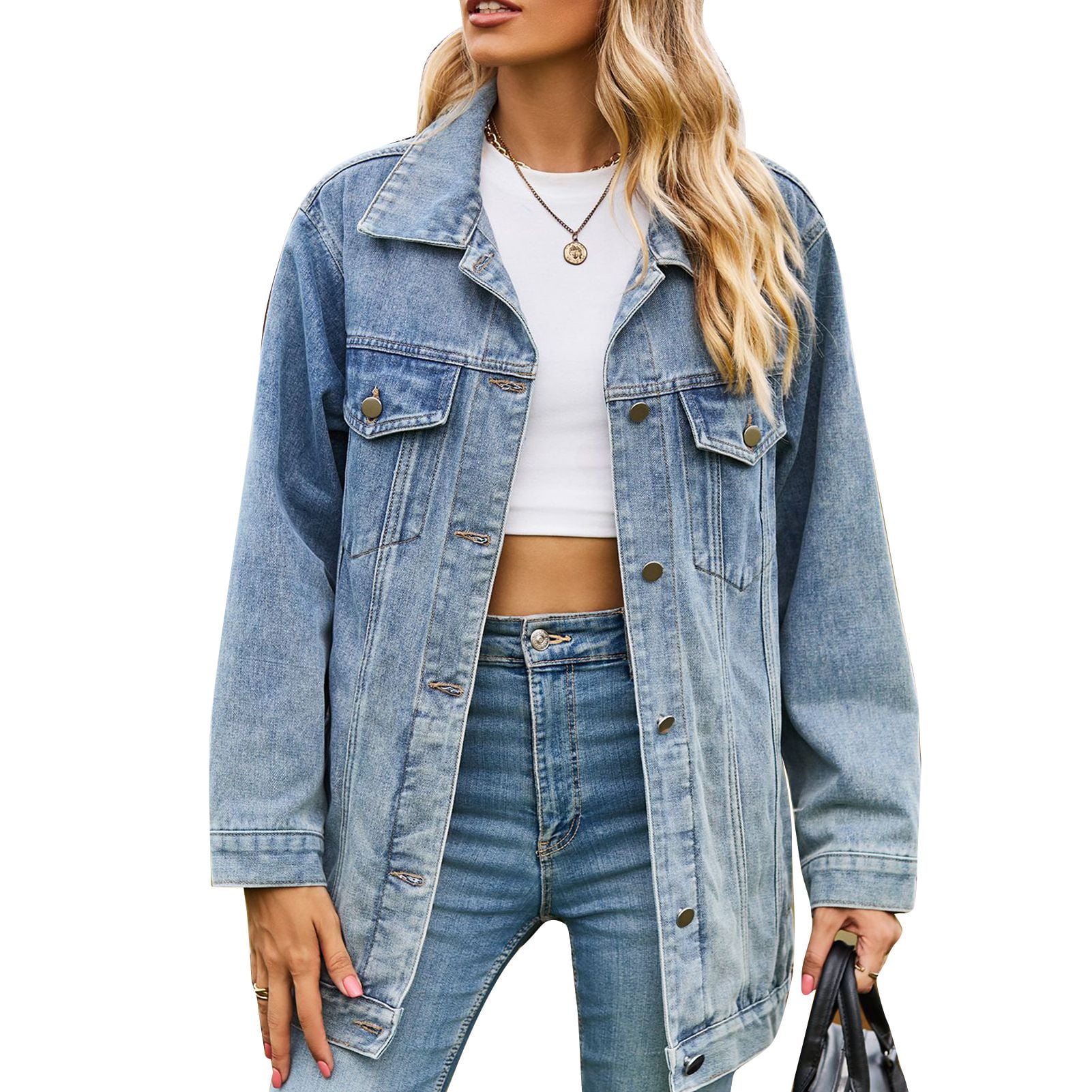 Longue veste en jeans hotsell