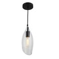 thumbnail image 2 of Dainolite 1 Light Incandescent Pendant, Black Finish w/Clear Glass, 2 of 4