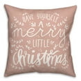 thumbnail image 2 of Creative Products Merry Little Christmas on Blush 18x18 Spun Poly Pillow, 2 of 3