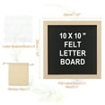 thumbnail image 2 of Uxcell Felt Letter Board, 10x10" Black Brown Plastic Message Board, White Letter, 2 of 6