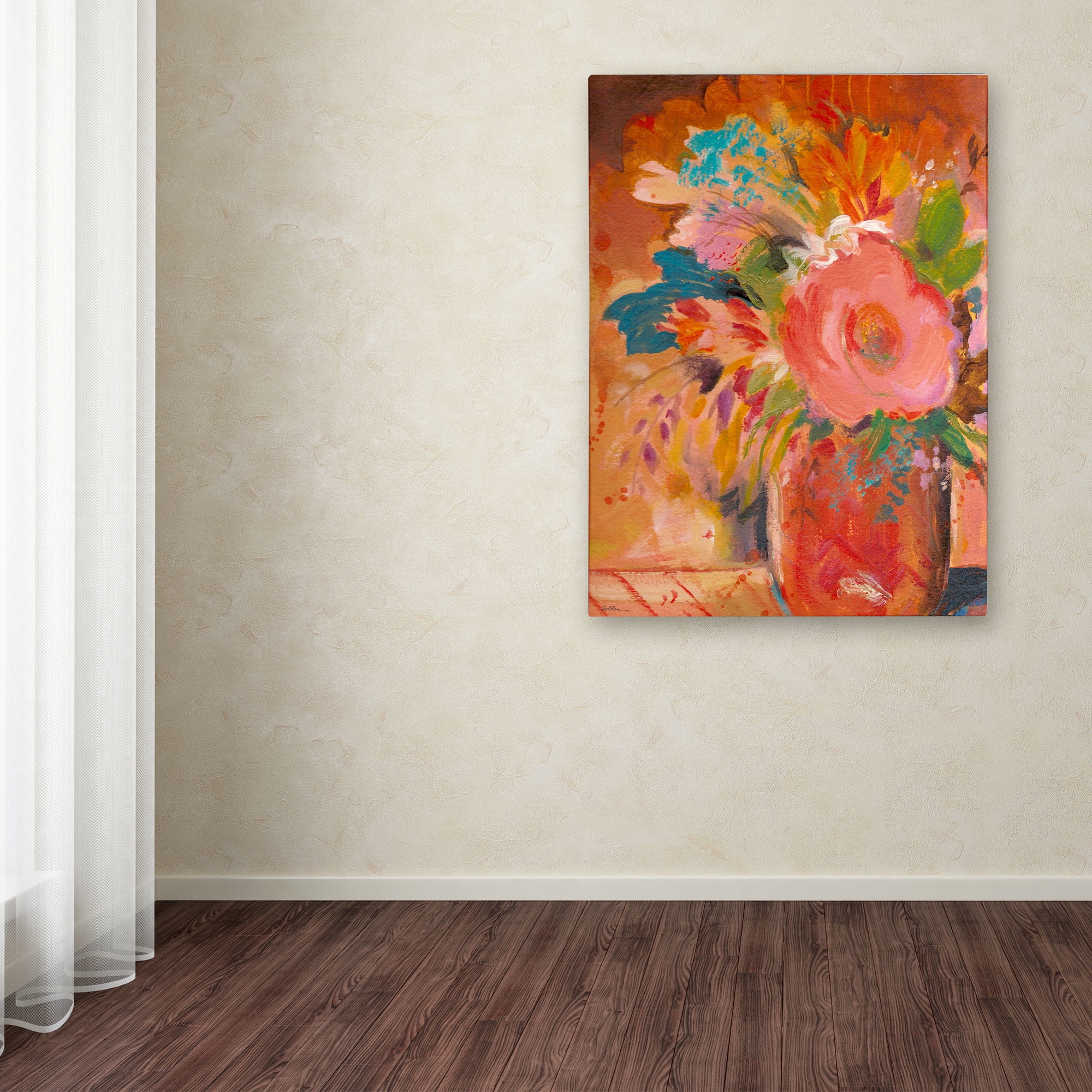 Trademark Fine Art "Copper Vase 3" Canvas Wall Art by Sheila Golden