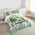 thumbnail image 3 of Homewish Teens Happy Camping 2pcs Bedding Comforter Set,Adventure Theme Twin Comforter Sets,Geometric Plaid Grid Breathable Bedding Set,Luxury Bedroom Decor,Reversible, 3 of 8
