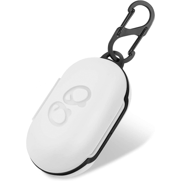 For Galaxy Buds Case, LiZHi Protective Silicone Cover for Galaxy Buds Plus Case with Carabiner Keychain, Samsung Galaxy Earbuds Accessory, Hot Pink (White)
