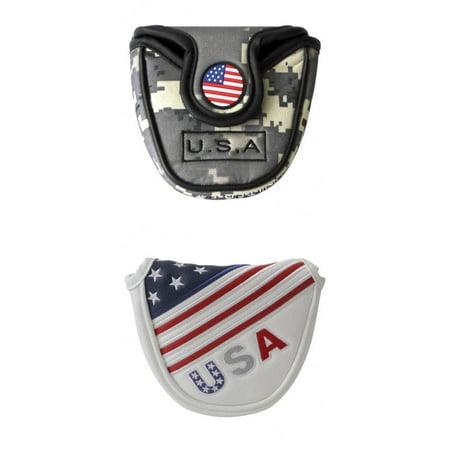 

2 Pack PU Leather Golf Closure Club Cover Protector