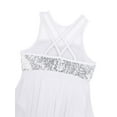thumbnail image 5 of YEAHDOR Girls Irregular Hem Modern Lyrical Dance Dress Glittery Sequins Cutout Back Leotard Dress Performance Dancewear, 5 of 7