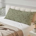 thumbnail image 4 of Sage Green Floral Body Pillow Covers 20"x60", Vintage Spring Botanical Flowers Soft Brushed Microfiber Breathable Throw Pillow Covers, Pillowcase with Zipper for Couch Sofa Bedroom Living Room, 4 of 9