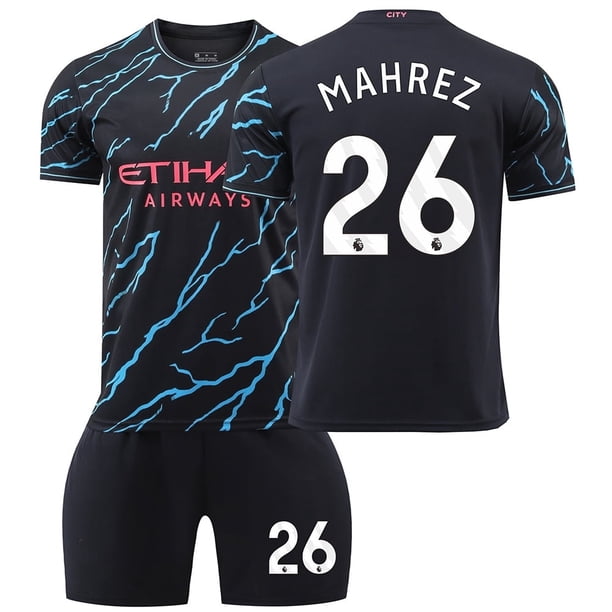 2024 New Mahrez Soccer Jersey para hombres y niños, negro M