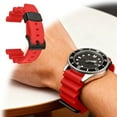 thumbnail image 2 of 22 mm, adecuado para precisión SKX007 Anillo metálico de tortuga Correa de reloj de goma con anillo de acero de silicona en relieve, 2 of 5