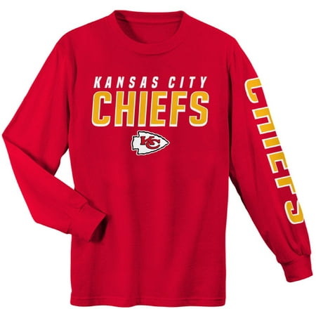 Youth Red Kansas City Chiefs Sleeve Hit Long Sleeve