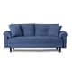 thumbnail image 2 of Sofá Cama De Velvet Azul Beehive Memory Foam Modelo Branson, 2 of 8