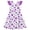Purple Floral, variant on Lanbubble Toddler Girl Dresses Back Bowknot Butterfly Ruffled Sleeve Dress Casual Sundress 5-6 Years