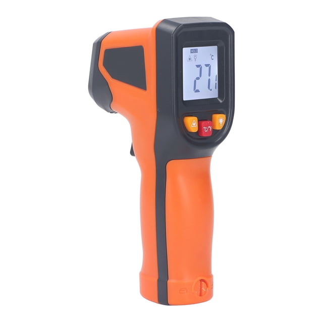Termómetro infrarrojo para cocinar, pistola láser sin contacto para medir la temperatura de alimentos, pantalla LCD retroiluminada digital -50-400 °C (-58-752 °F)