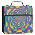 thumbnail image 5 of FORMRS Zipper Binder with Shoulder Strap 2-inch Ring 500 Sheet Capacity File Bag, Psychedelic Pattern, 5 of 5