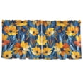 thumbnail image 6 of Ryvnso Flower Painting Curtains Sets Short Curtain Rod Pocket Half Window Cafe Farmhouse Tier 2 Panels 57"W x 24"L, 6 of 7