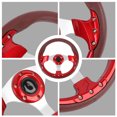 thumbnail image 3 of 13in Racing Style Steering Wheel, PU Leather 6 Hole Racing Steering Wheel for Car, with Aluminum Frame, Installation Screws & Wrench, 3 of 7