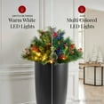 thumbnail image 6 of Best Choice Products Large Pre-Lit Christmas Urn Filler,w/ Pinecones &Berries, White & Multi LED Lights, 26" Diameter, 6 of 8