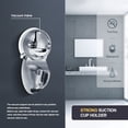 thumbnail image 4 of 8/9/10 inch Shower Head and Handheld Combo, High Pressure Dual Rainfall Shower Head 3-5 Shower Modes, Shower Head Set with 3-way Water Diverter&Suction Cup Holder&60inch Hose, White/Sliver/Black, 4 of 9
