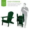 thumbnail image 3 of Best Choice Products Folding Adirondack Chair Outdoor, Wooden Accent Lounge Furniture w/ 350lb Capacity - Yard Green, 3 of 7
